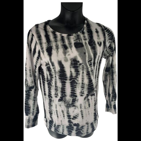 Fit 4 All by Carrie Wightman Key Hole Aztec Tie Dye Top Carbon - Regular - Picture 1 of 2